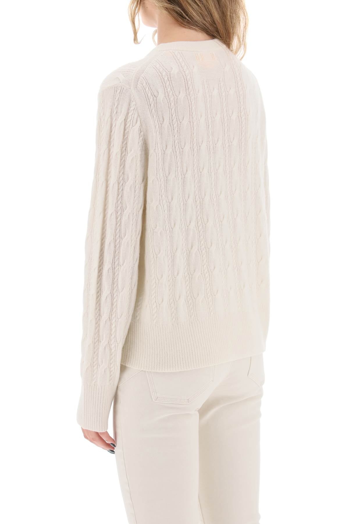 Twin Cable Cashmere Sweater - 3