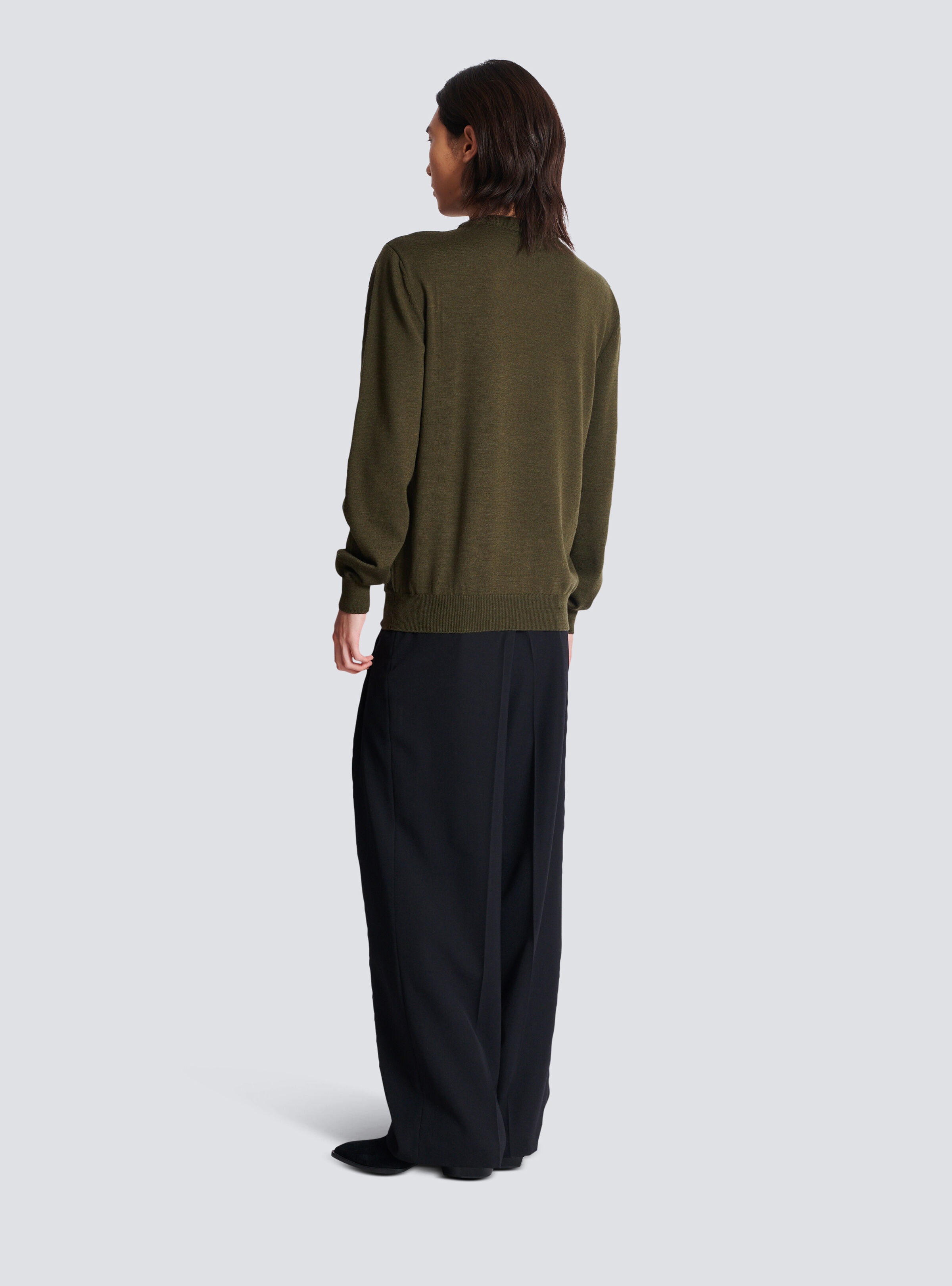 Knitted double-collar jumper - 4