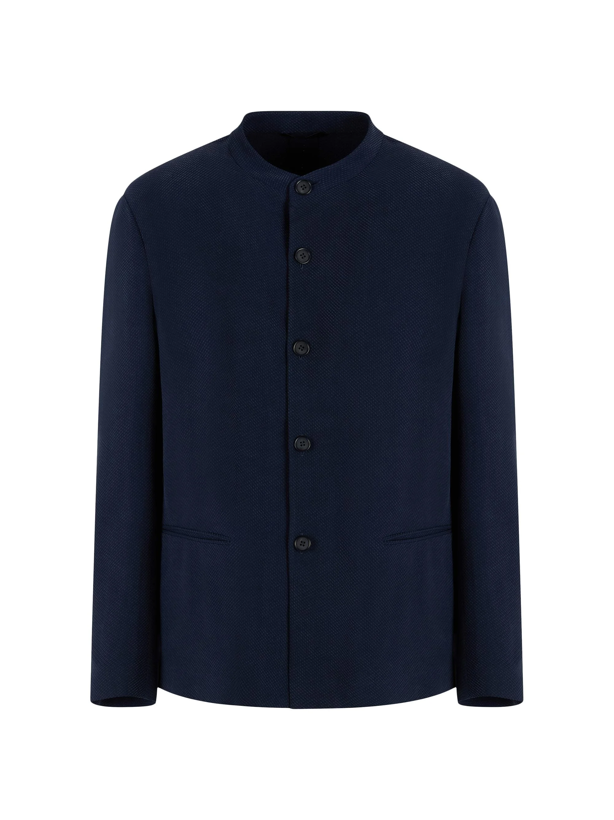Men's Nero Collar Evening Jacket - Evening Blue - 1