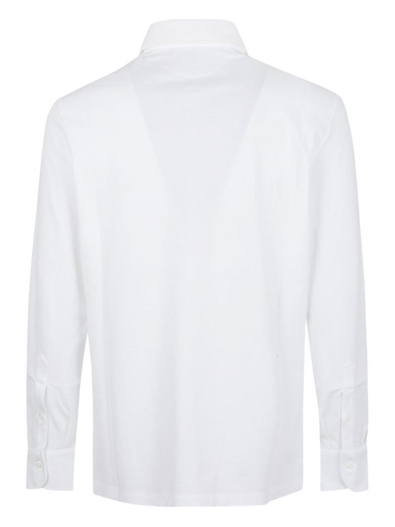 Brunello Cucinelli long-sleeved cotton polo shirt outlook