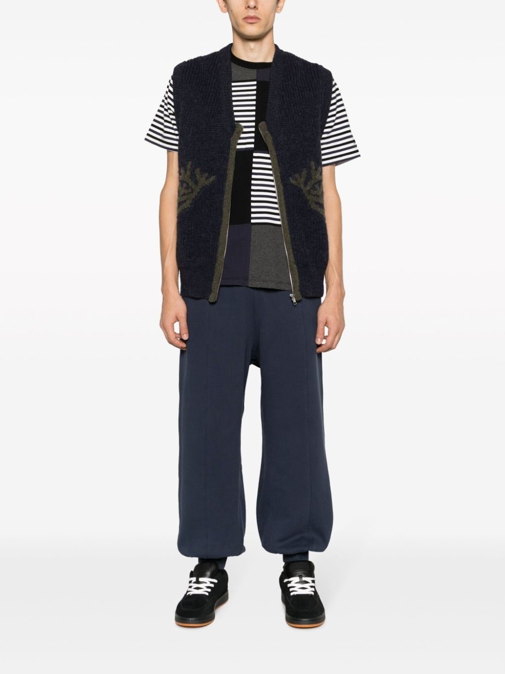 floral-print cotton track pants - 2
