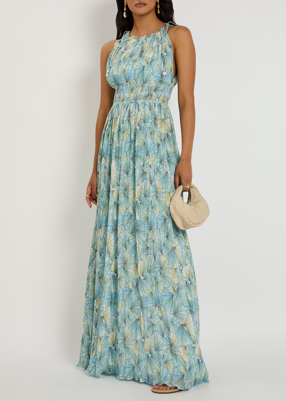 Veronica Beard Yardley Printed Chiffon Maxi Dress - 4