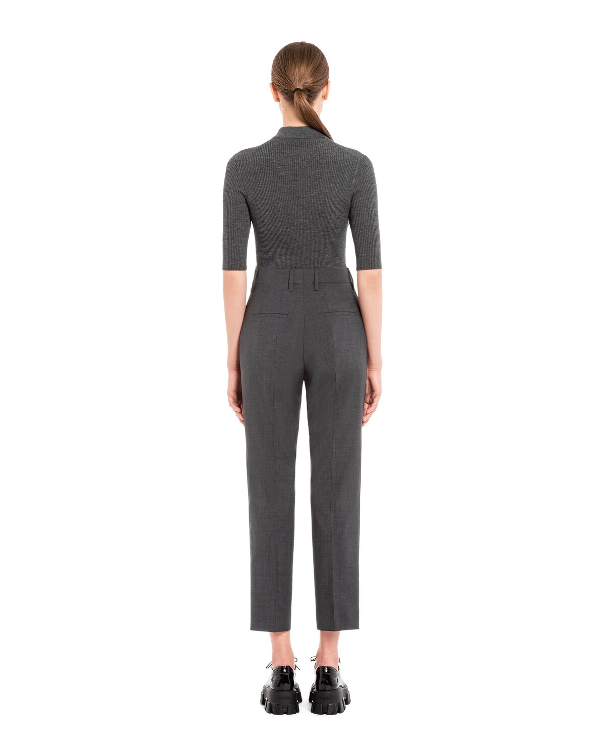 Printed light wool trousers - 4