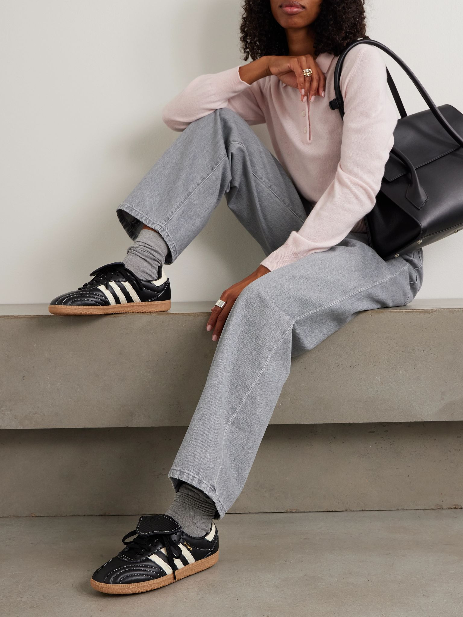 Samba LT leather sneakers Black - 2