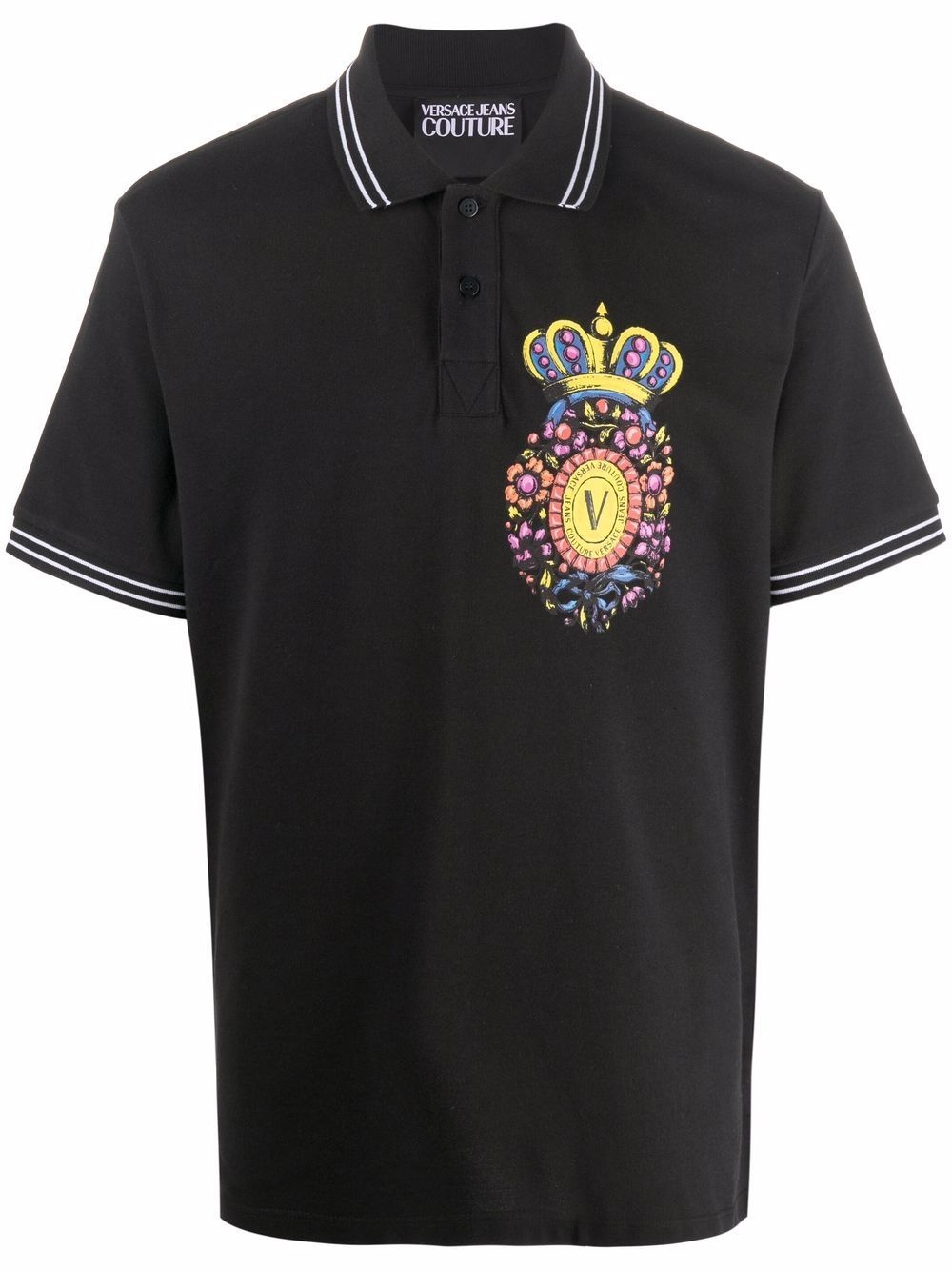 crest logo polo shirt - 1