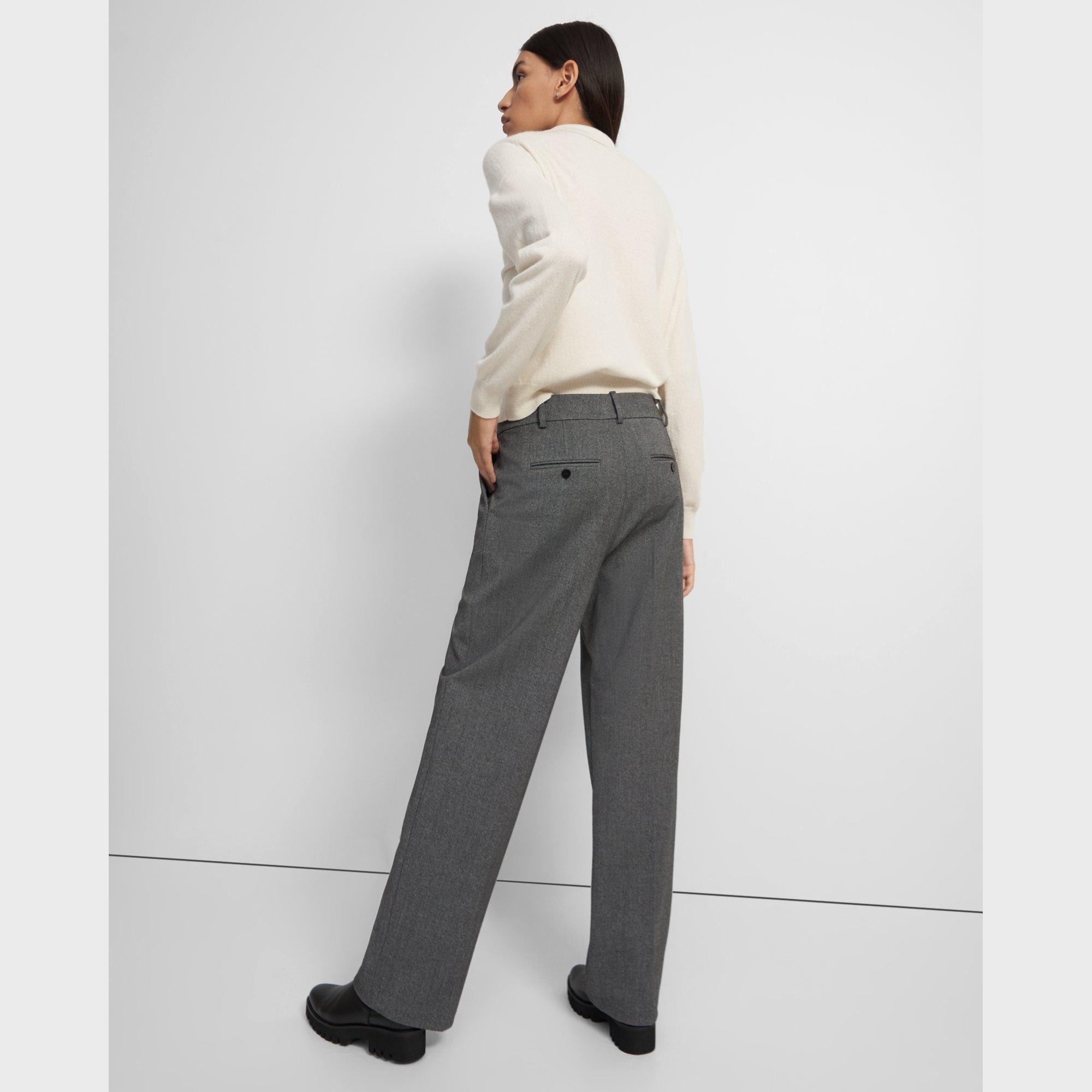 Pleated Wide-Leg Pant in Soft Twill - 5