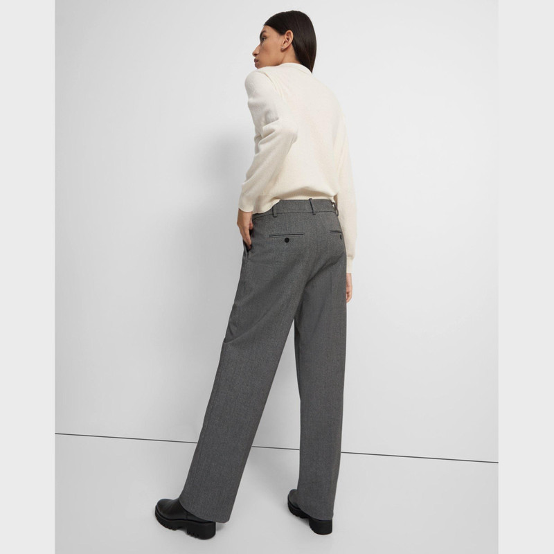 Pleated Wide-Leg Pant in Soft Twill 5