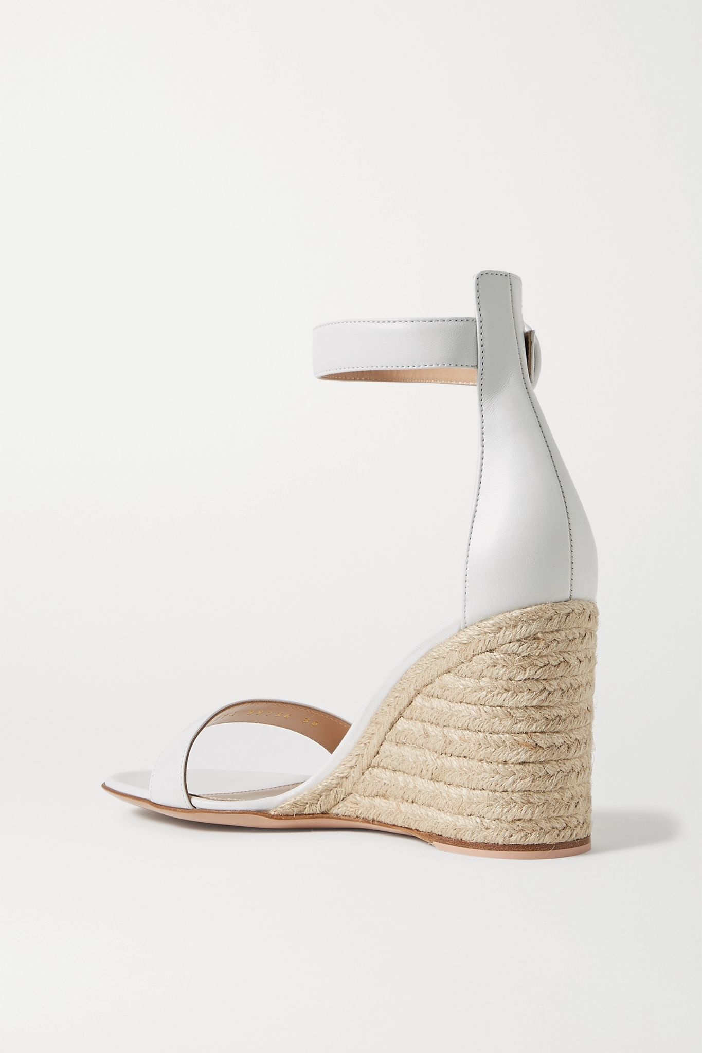 Portofino 85 leather espadrille wedge sandals - 4