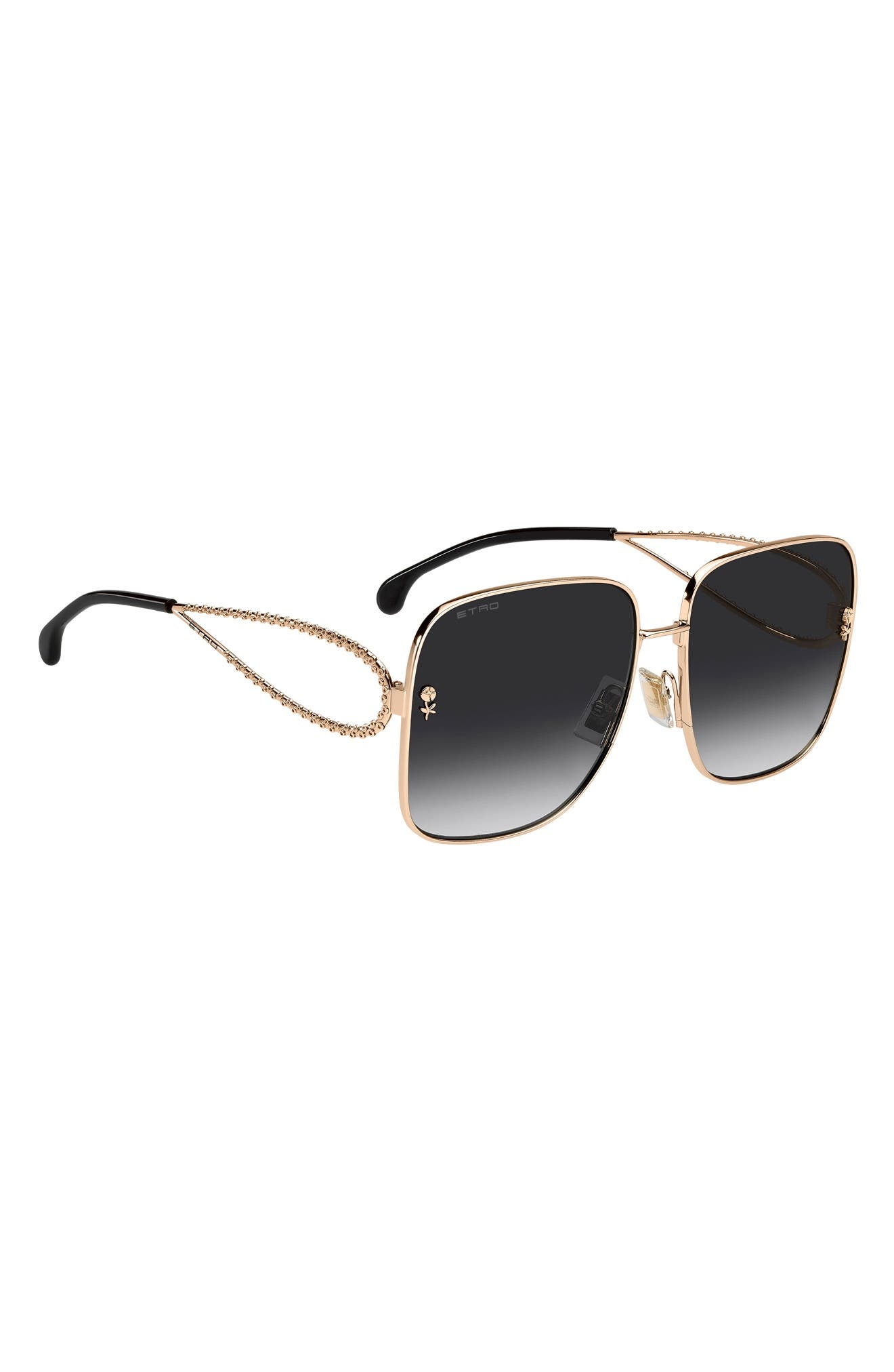 Etro 61mm Gradient Square Sunglasses in Rose Gold/Dark Grey Sf at Nordstrom - 5