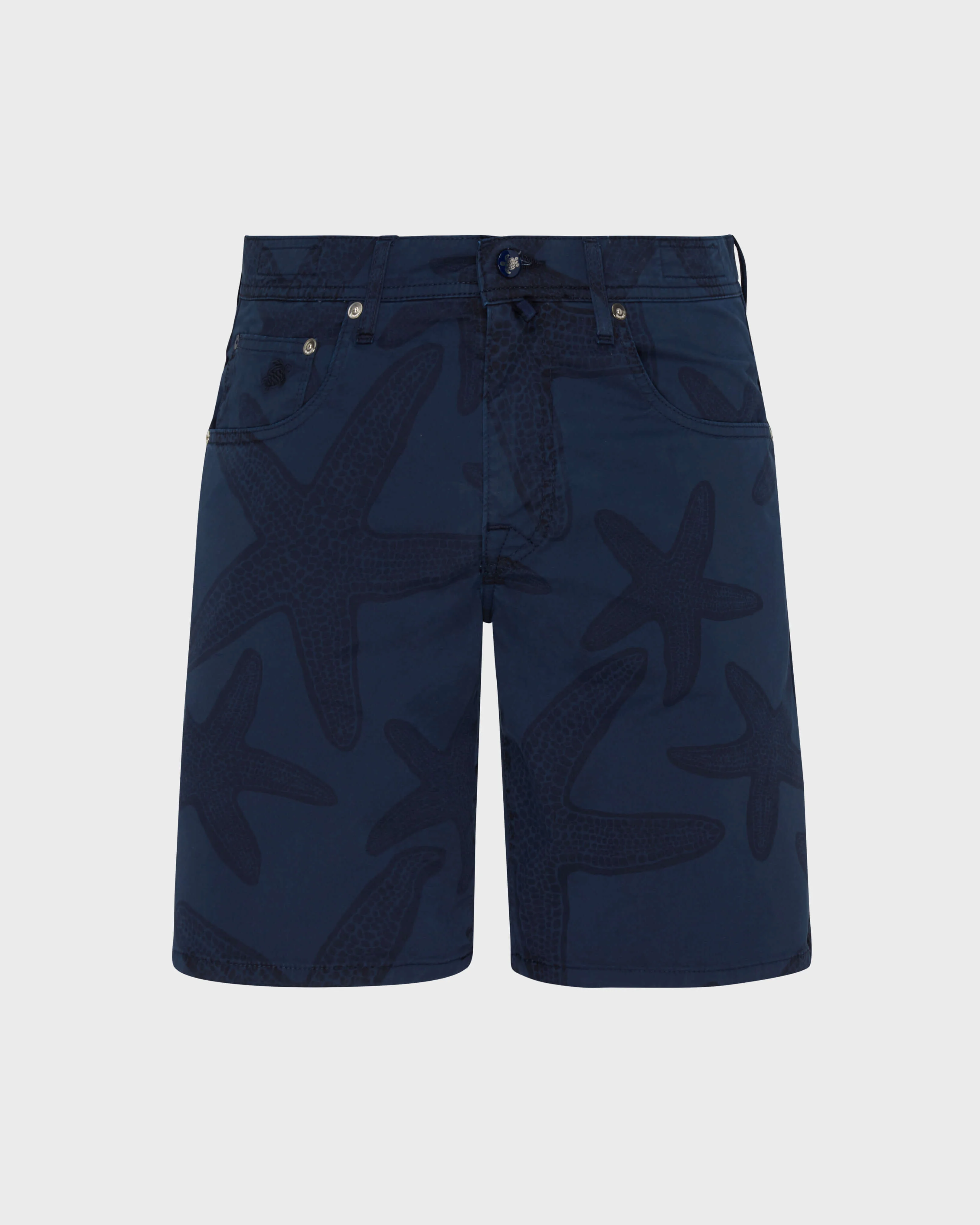 Men Bermuda Shorts Starfish Darkening Printed Gabardine - 1