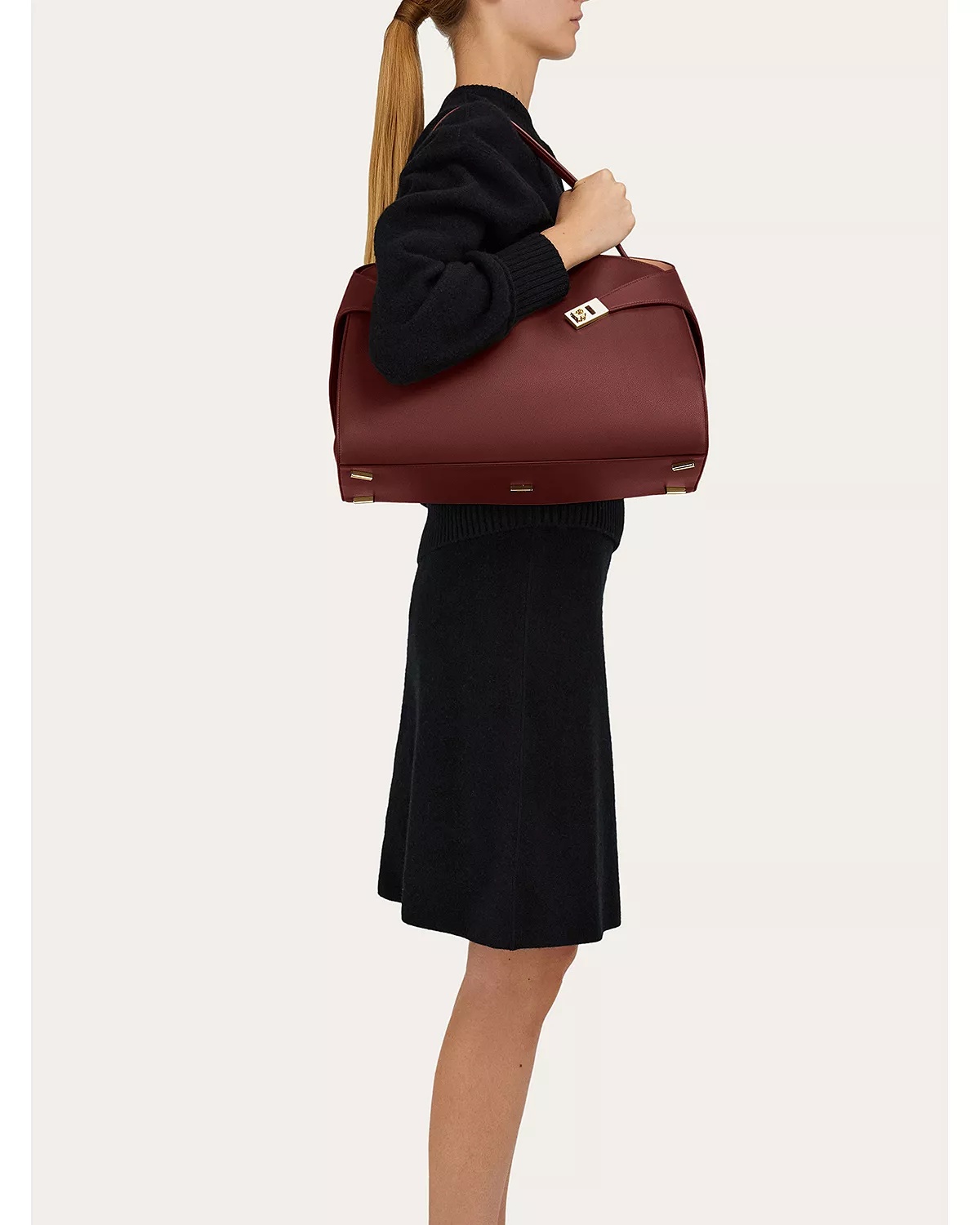Hug Brown Leather Handbag - 7
