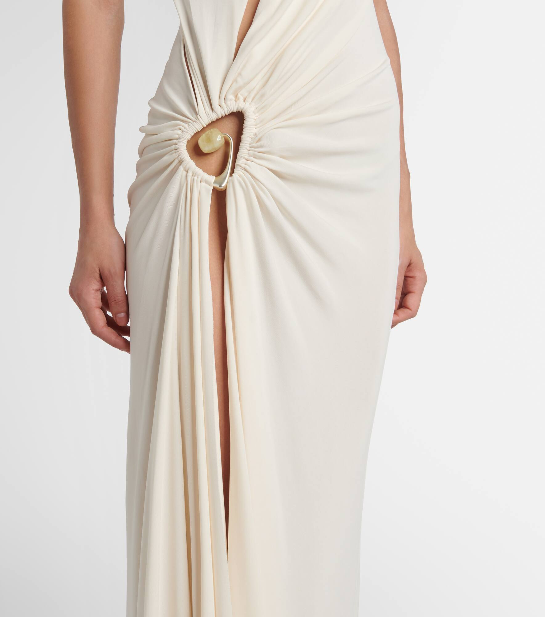 Draped jersey maxi dress - 5