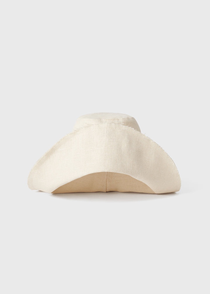 Raw trim hemp hat off-white - 1