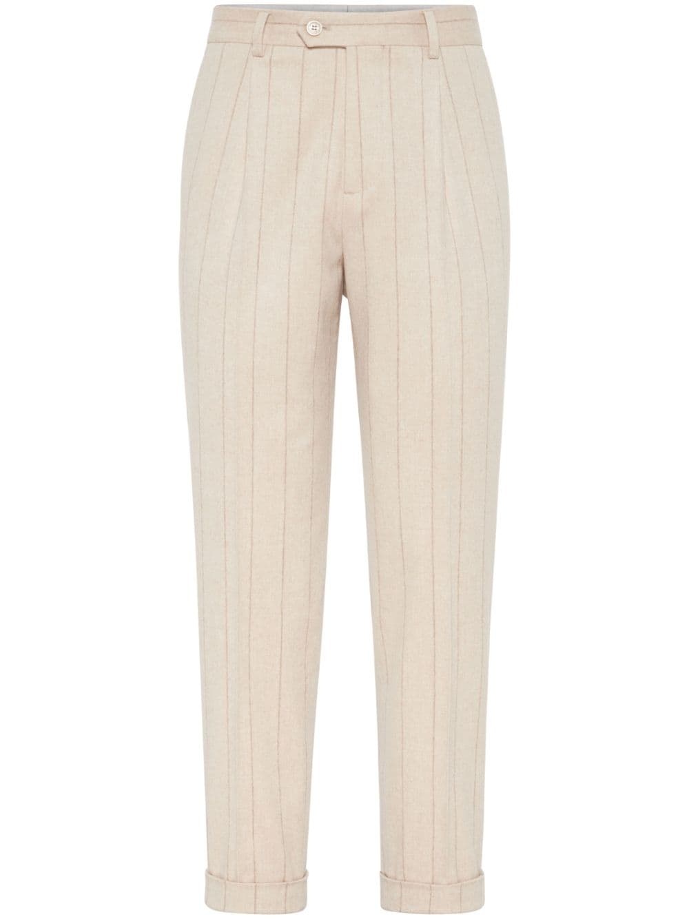 striped tapered trousers - 1