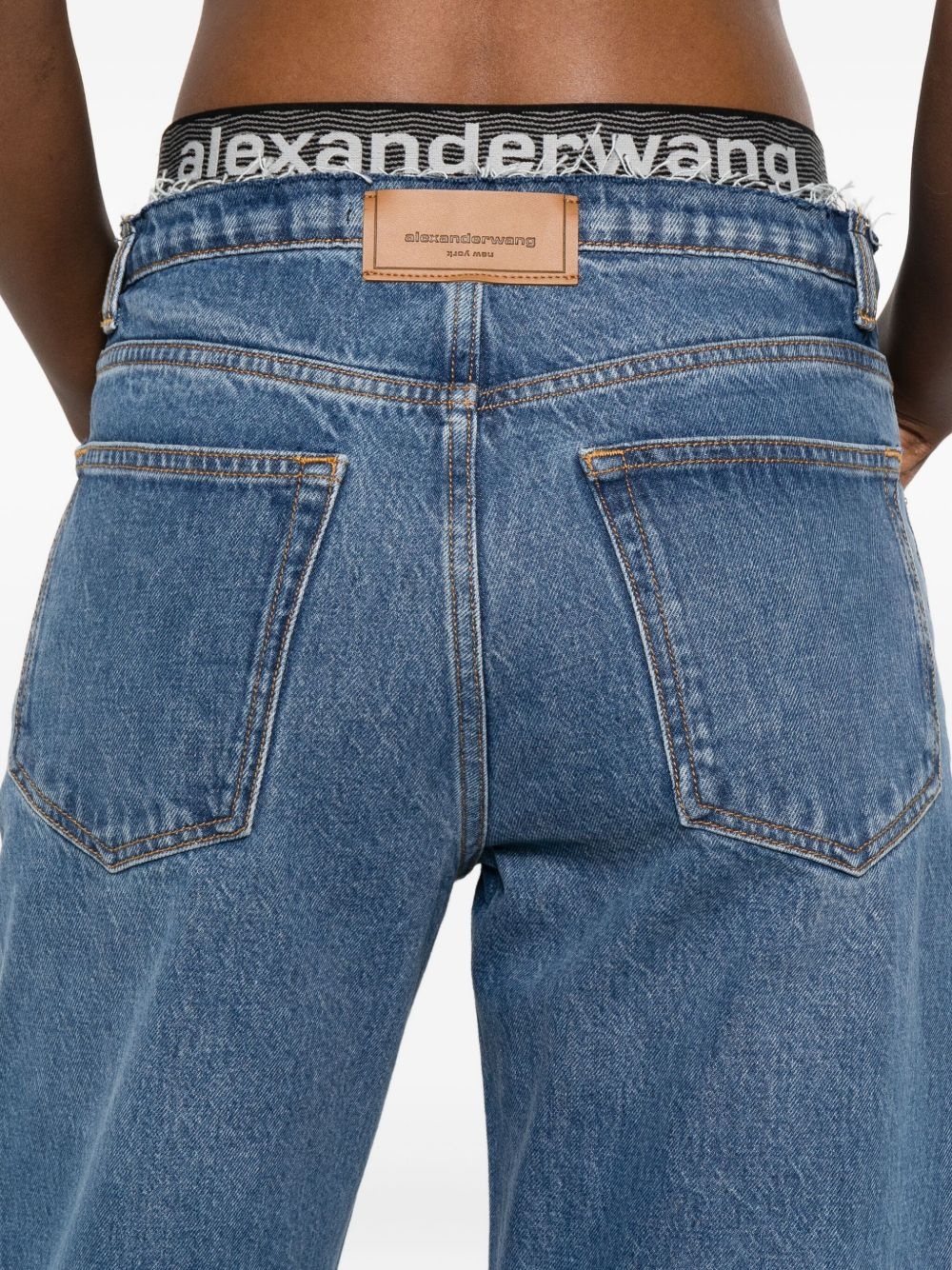 logo-waistband jeans - 5
