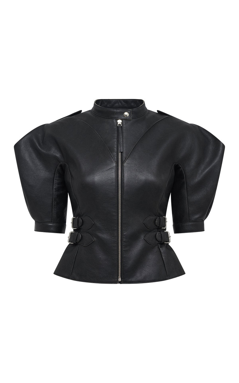 Eleos Jacket in Black Leather 1