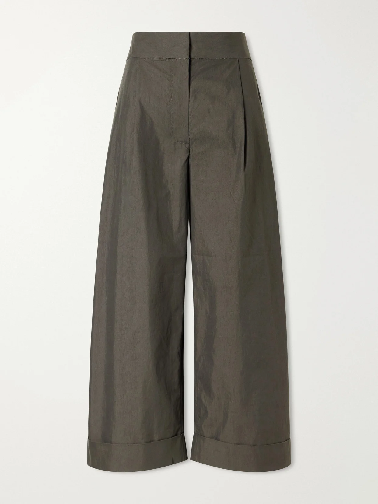 Talla Cotton-blend Wide-leg Pants - 1