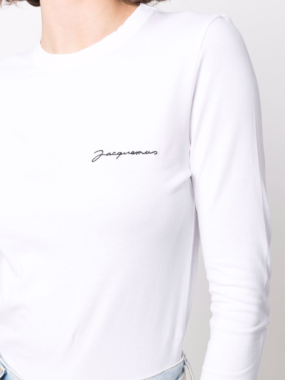 logo embroidered long-sleeve T-shirt - 5