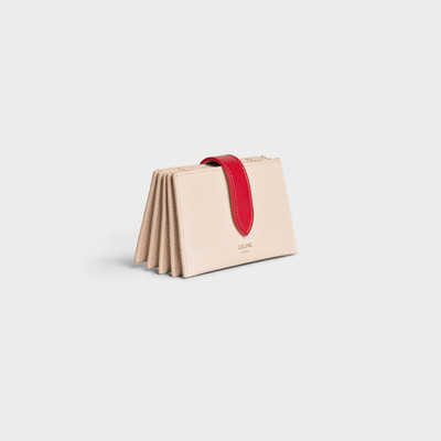 CELINE BICOLOUR ACCORDEON CARD HOLDER IN GRAINED CALFSKIN outlook