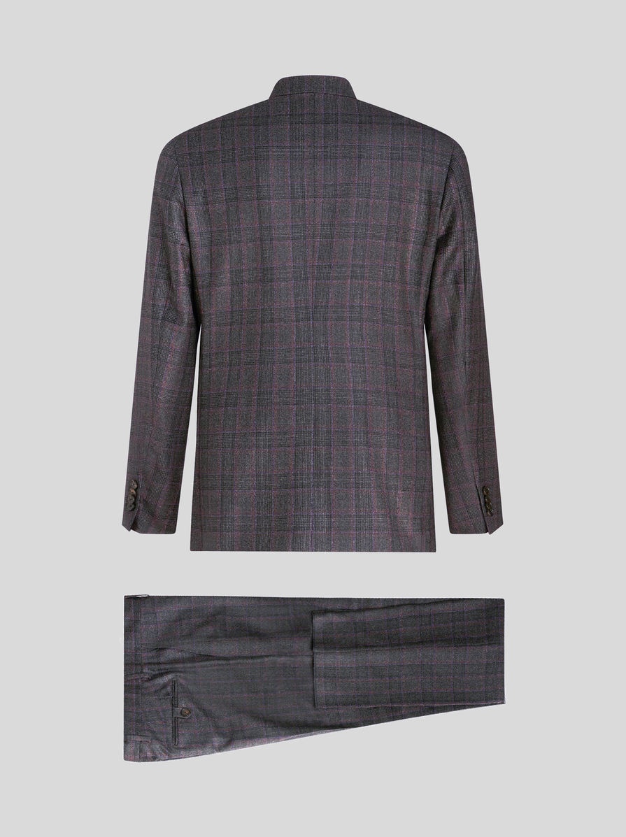 CHECK WOOL AND CASHMERE SUIT - 5