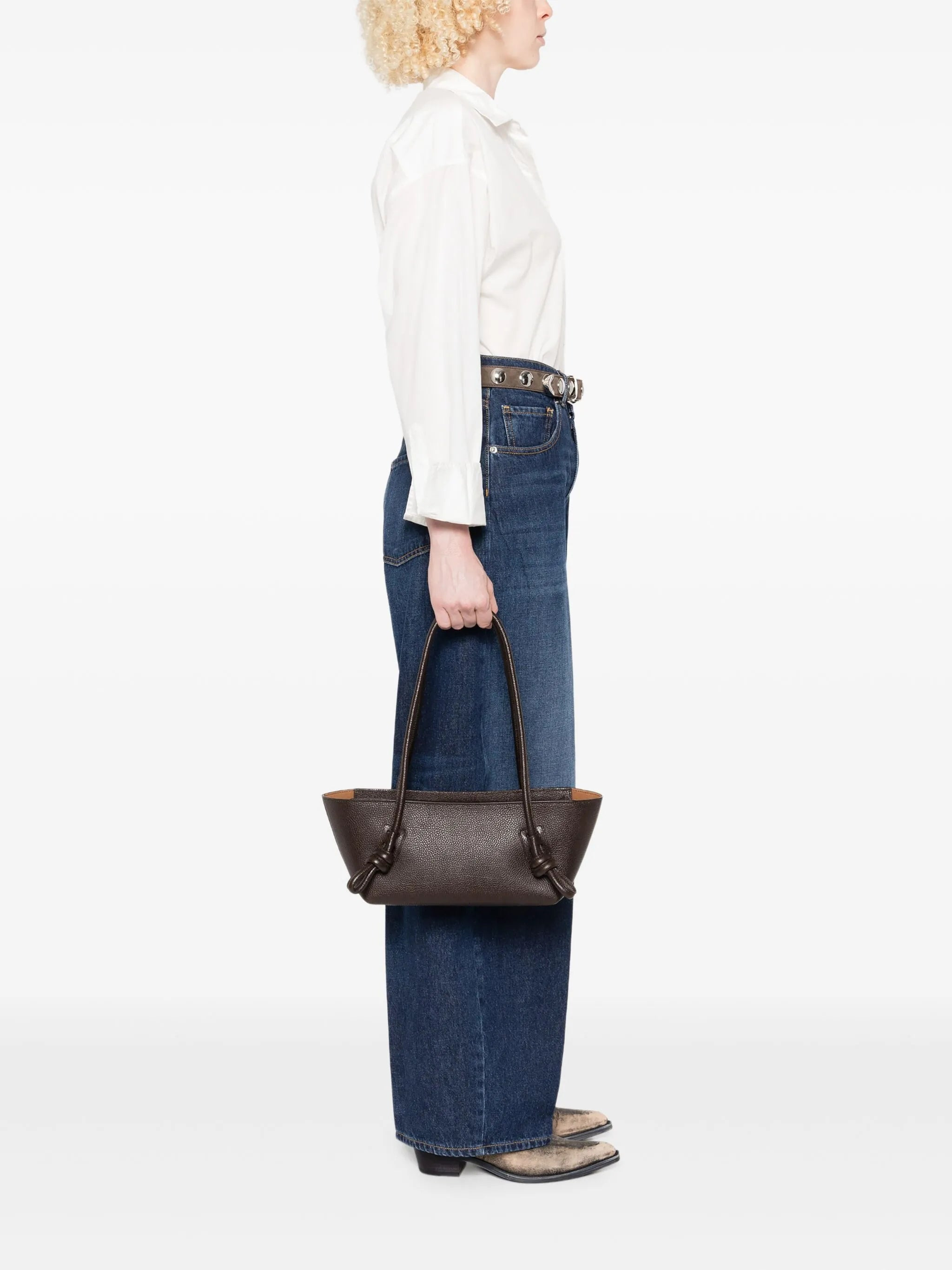 Hereu Fleca Knotted Leather Shoulder Bag - 5