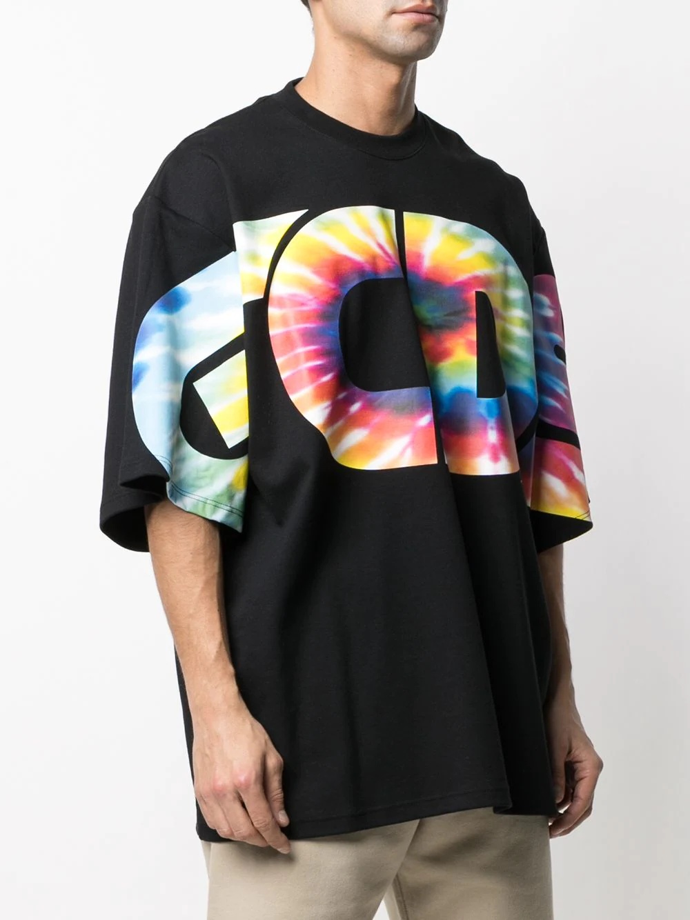 tie-dye logo oversized T-shirt - 3