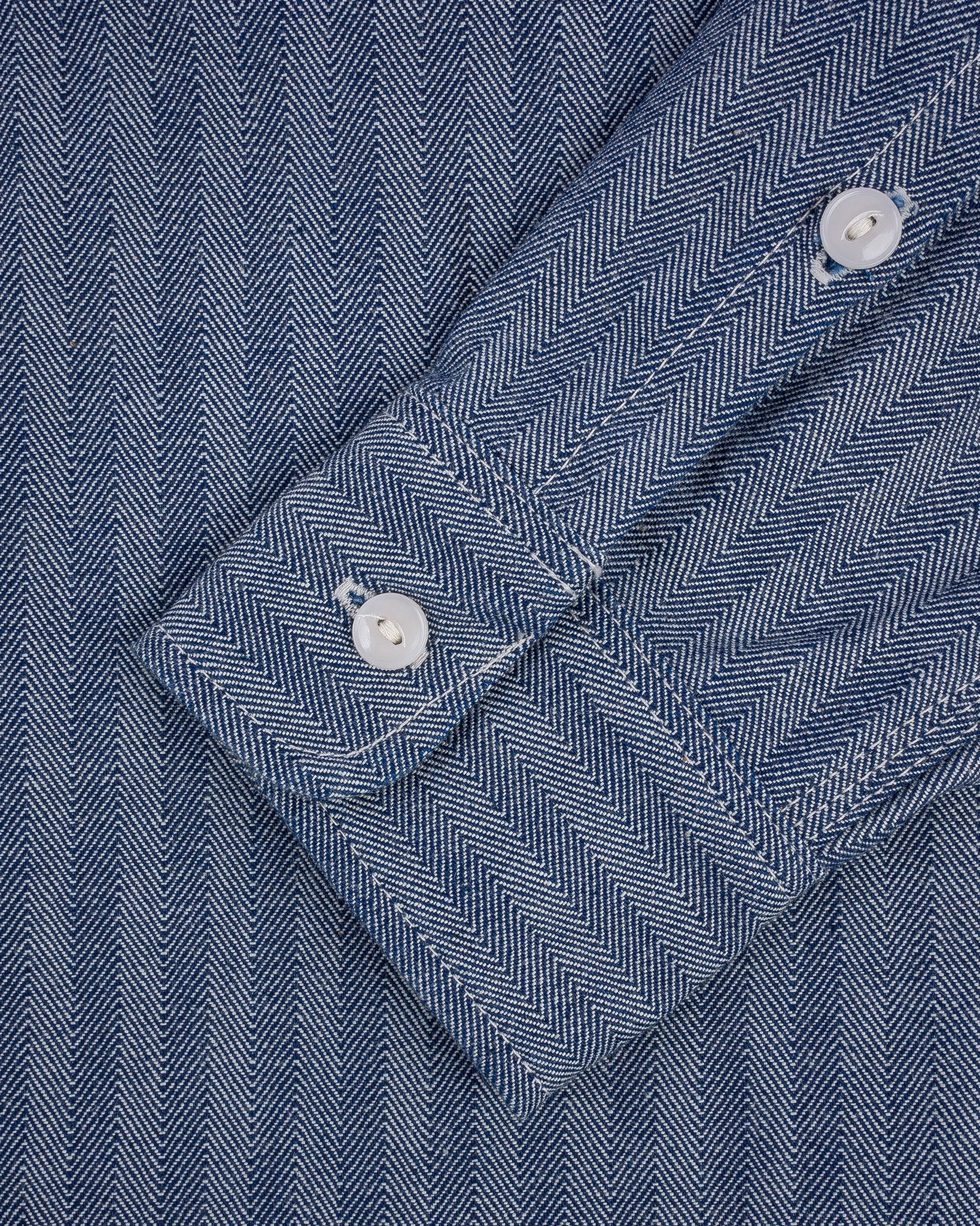 IHSH-308-IND 12oz Herringbone Work Shirt - Indigo - 10