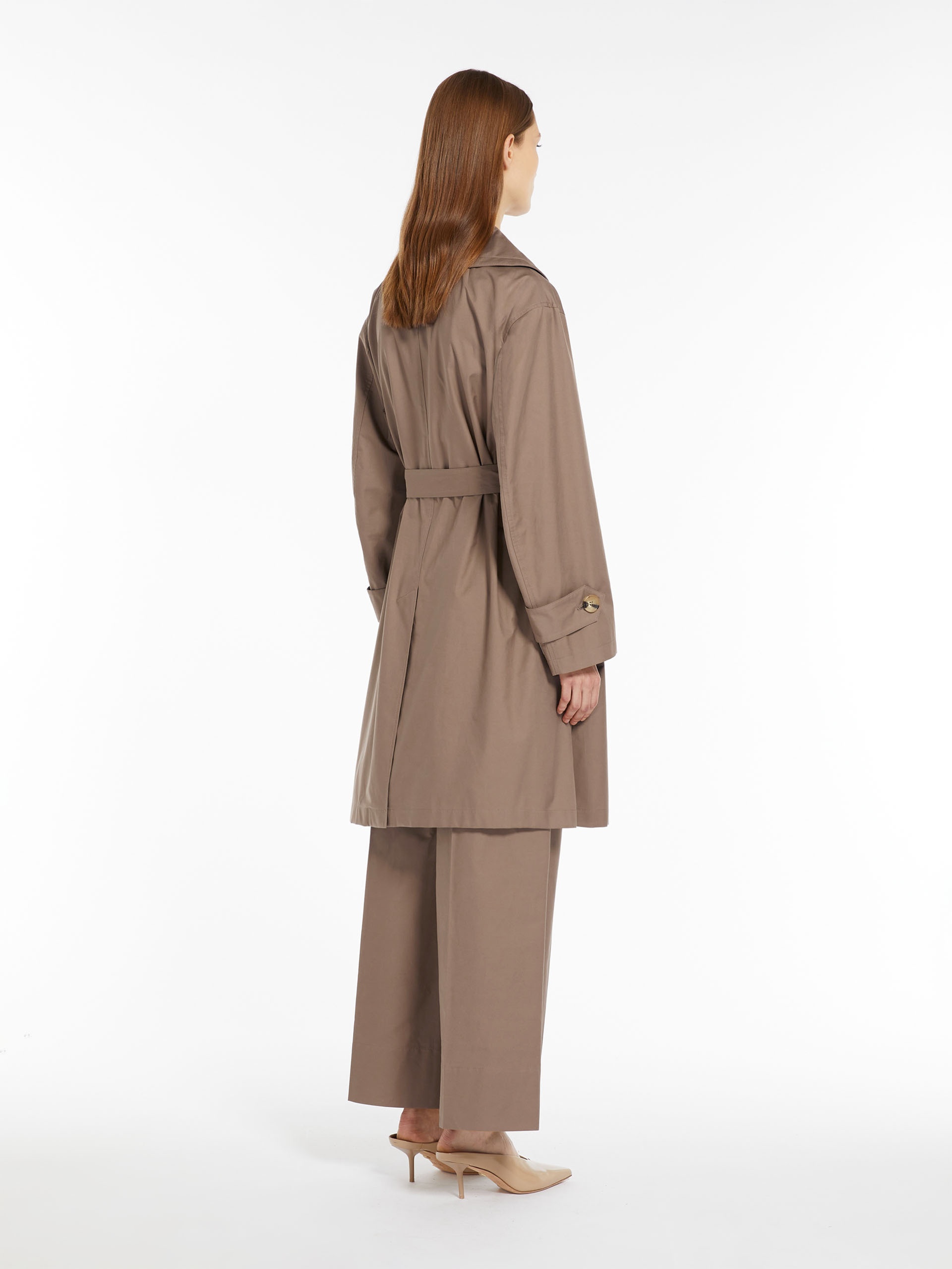 VTRENCH Oversized trench coat in water-resistant cotton twill - 4
