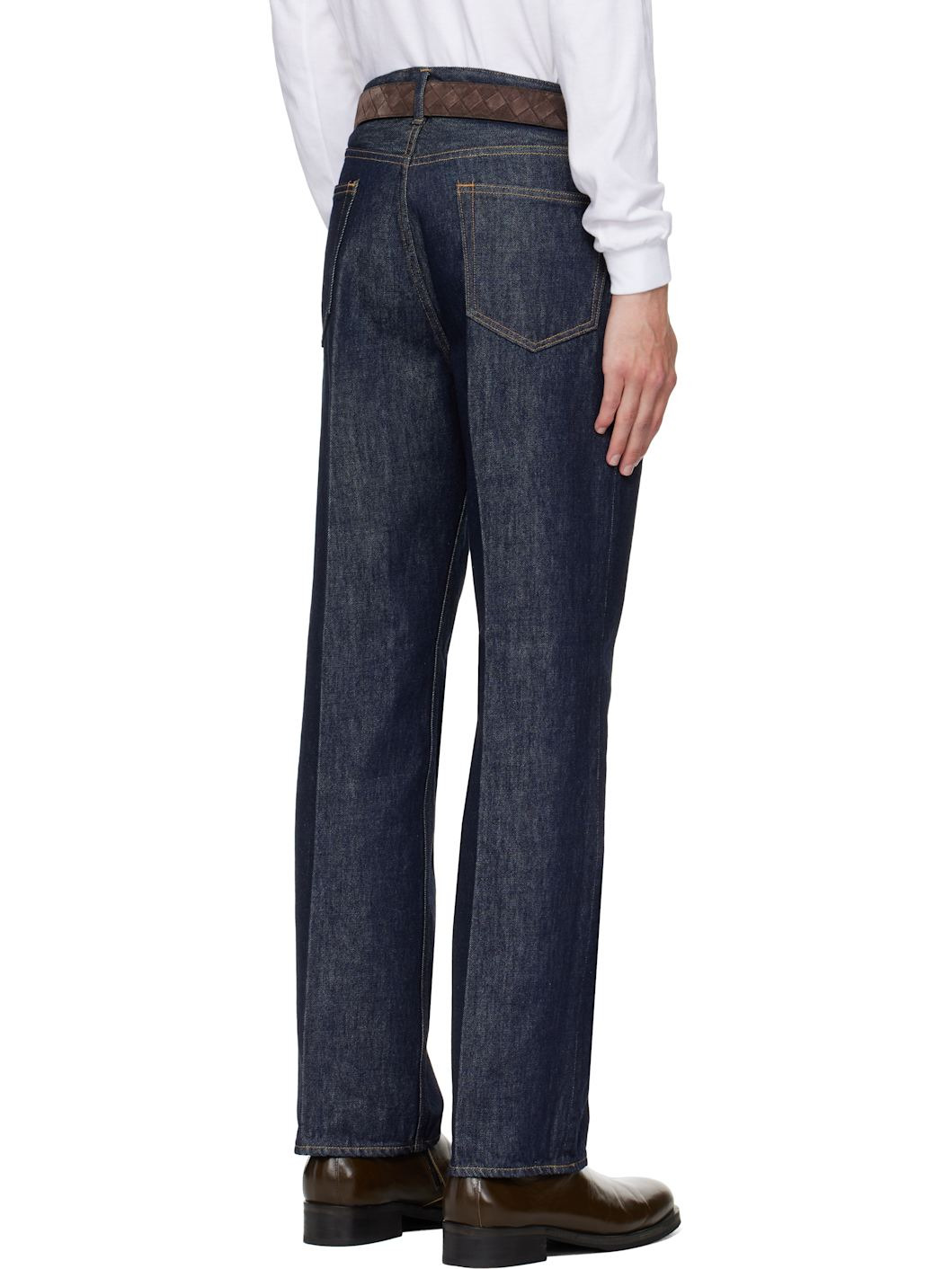 Indigo Hard Twist Denim 5P Jeans - 3