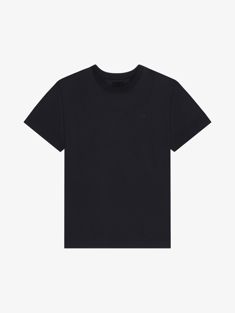 T-SHIRT IN MERCERIZED COTTON WITH 4G DETAIL 1