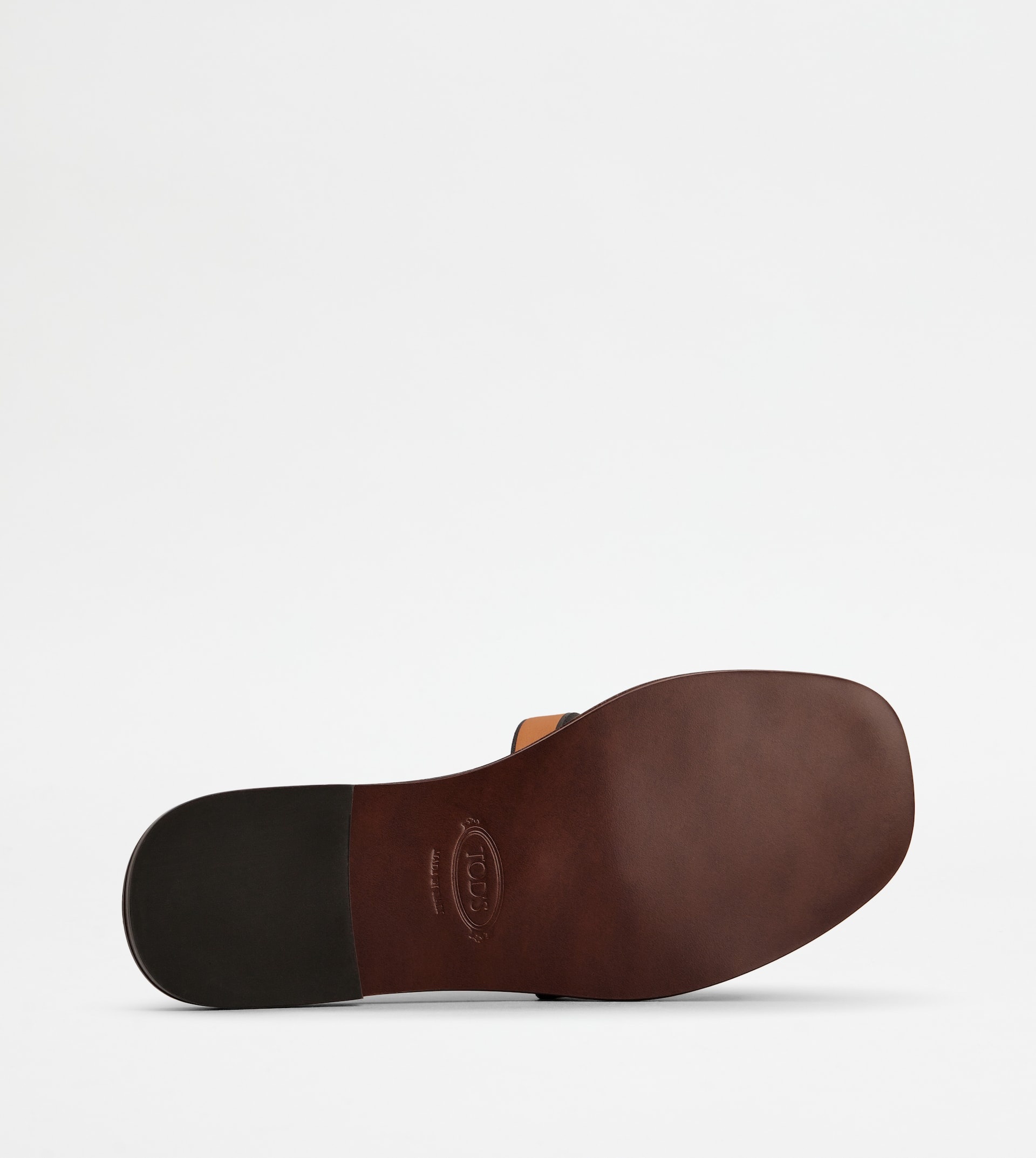 SANDALS IN LEATHER - ORANGE - 3