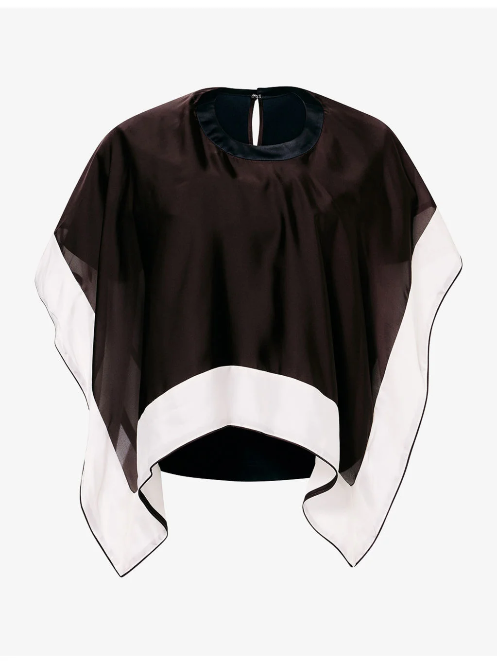 Layered Short-Sleeve Cotton and Satin-Jersey T-Shirt - 1