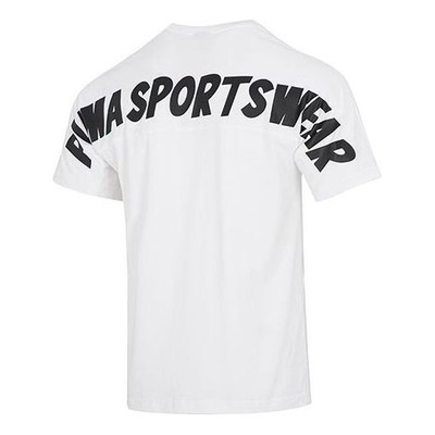 PUMA PUMA Slogan Sportswear Tee 'White' 537184-02 outlook