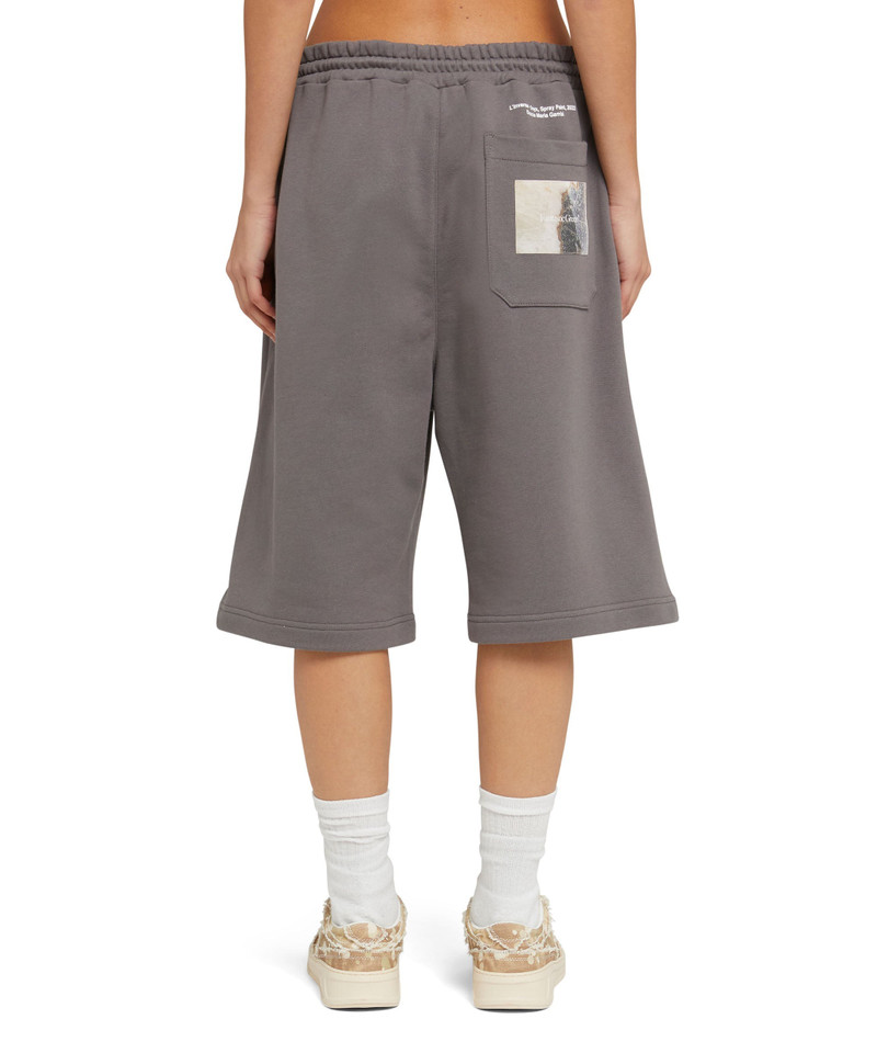 "FANTASTIC GREEN INVERSE SERIES" organic cotton sweat Bermudas 8