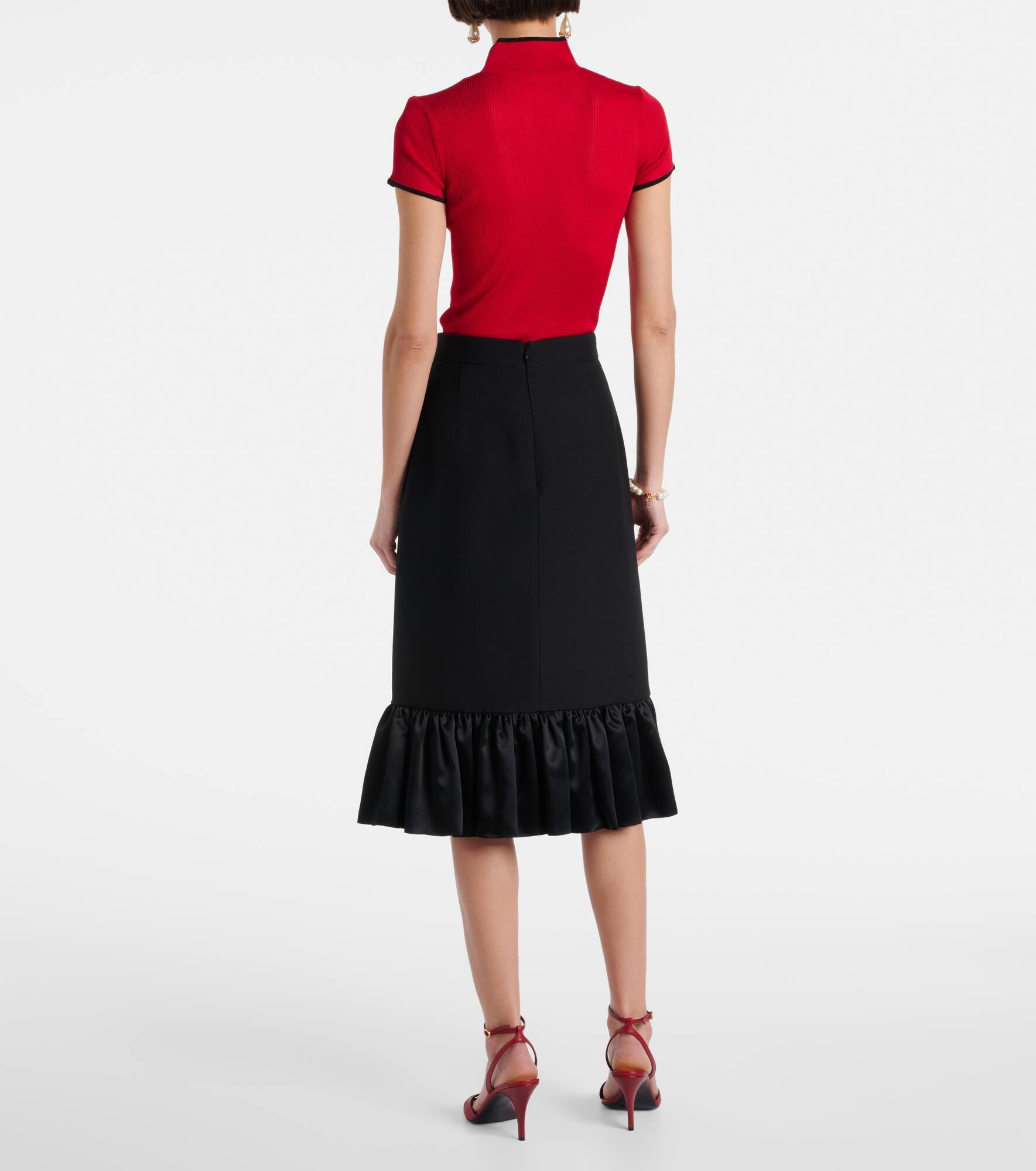 Crepe Couture midi skirt - 3