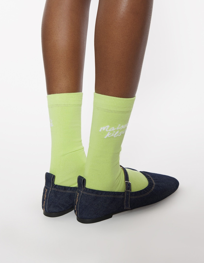 Maison Kitsuné MAISON KITSUNE HANDWRITING SOCKS outlook