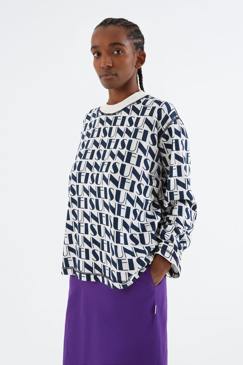 REVERSIBLE NAVY & WHITE LOGO LONG-SLEEVED T-SHIRT 4