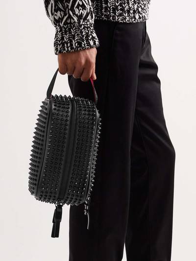 Christian Louboutin Studded Full-Grain Leather Wash Bag outlook