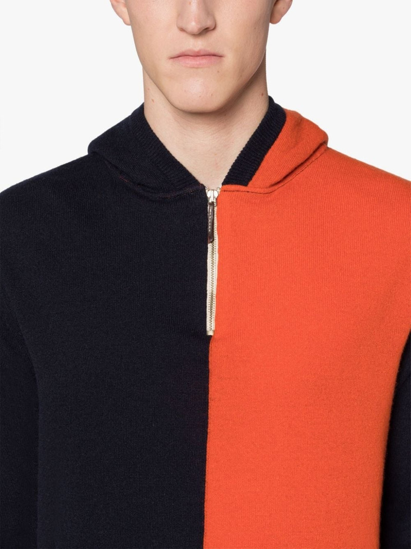 DOUBLE AGENT NAVY WOOL HOODED SWEATER 5