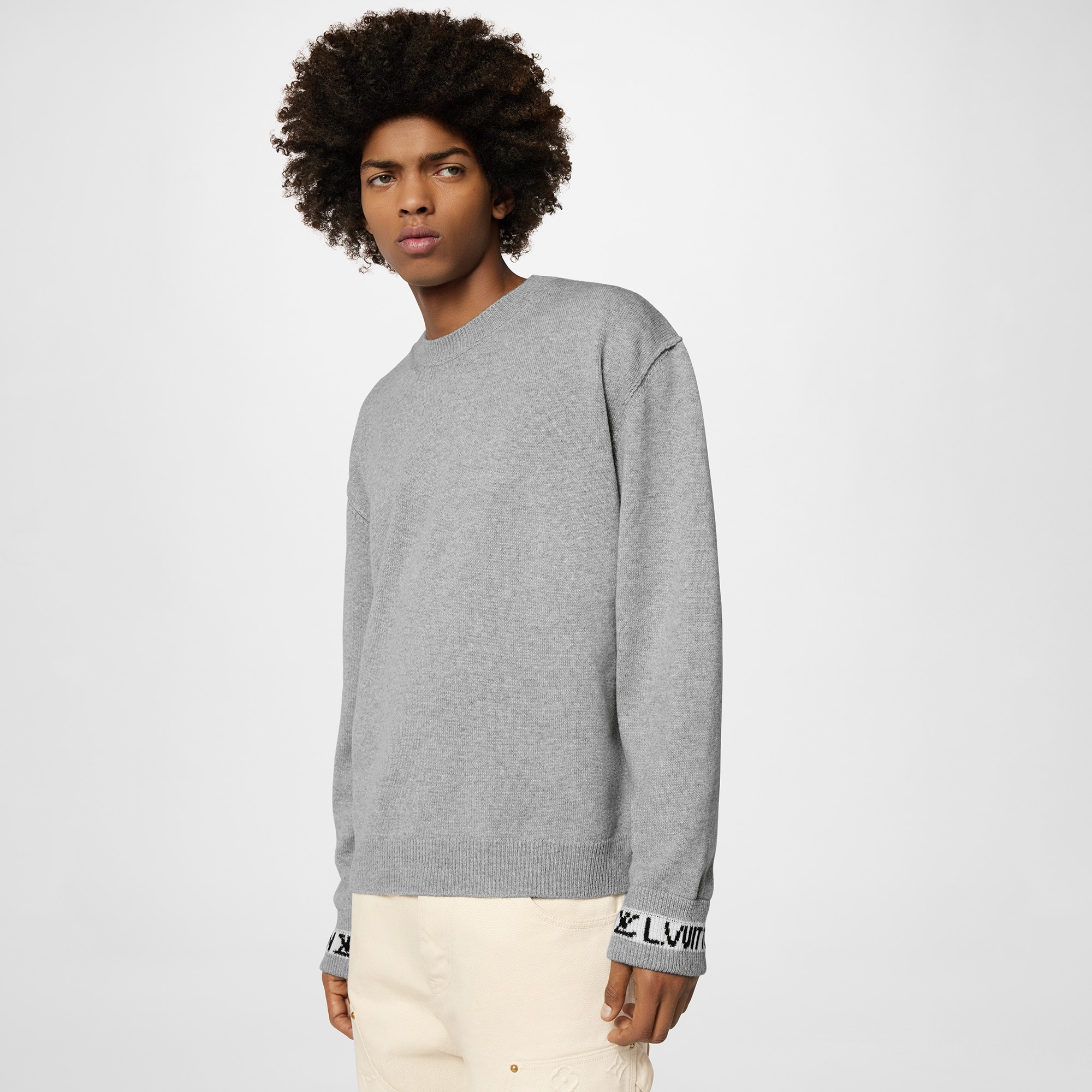 LV Cuffs Cashmere Crewneck - 4