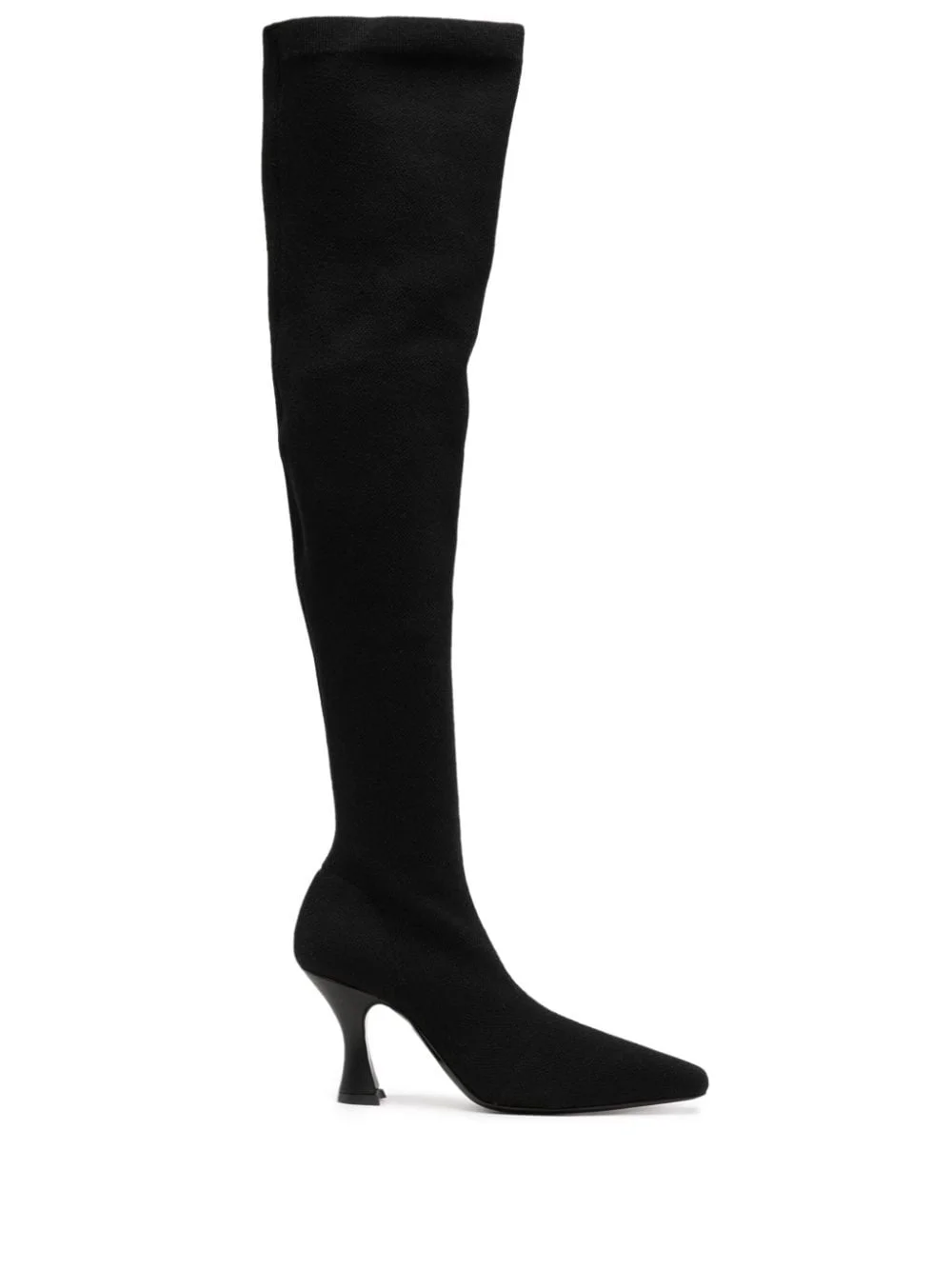 80mm leather knee boots - 1