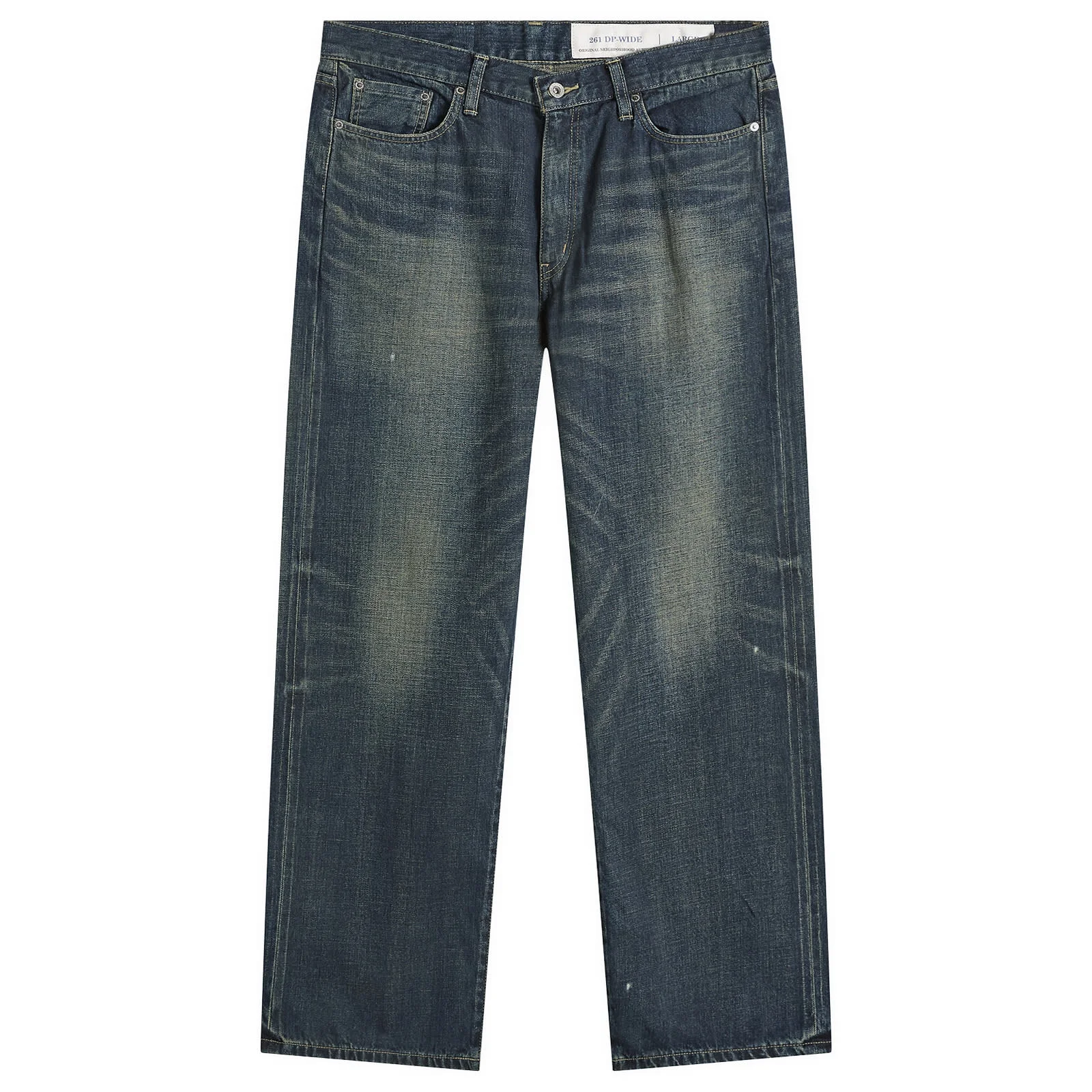 Neighborhood Washed Denim DP Wide Jeans - 1