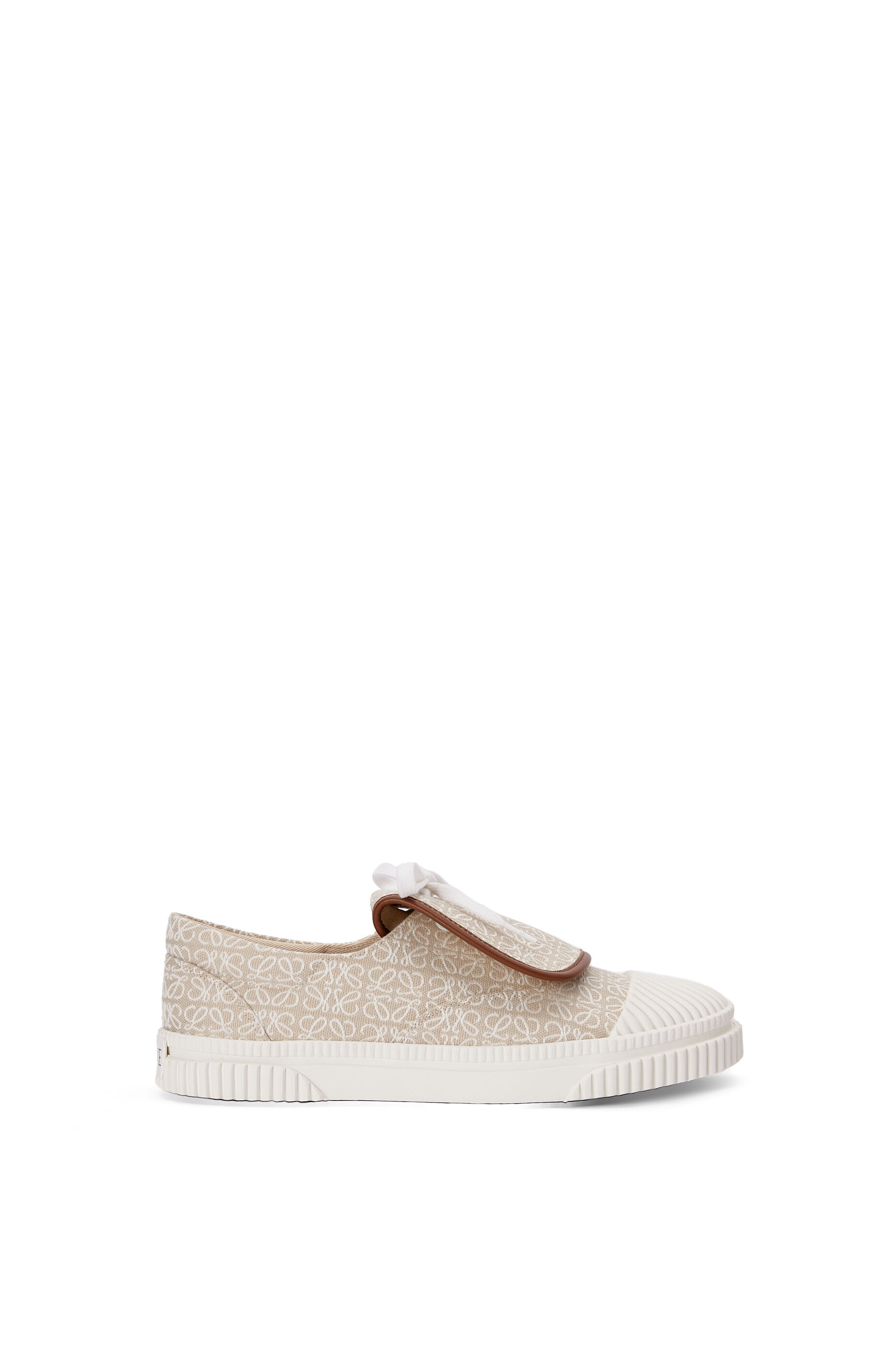 Anagram flap sneaker in jacquard and calfskin - 1