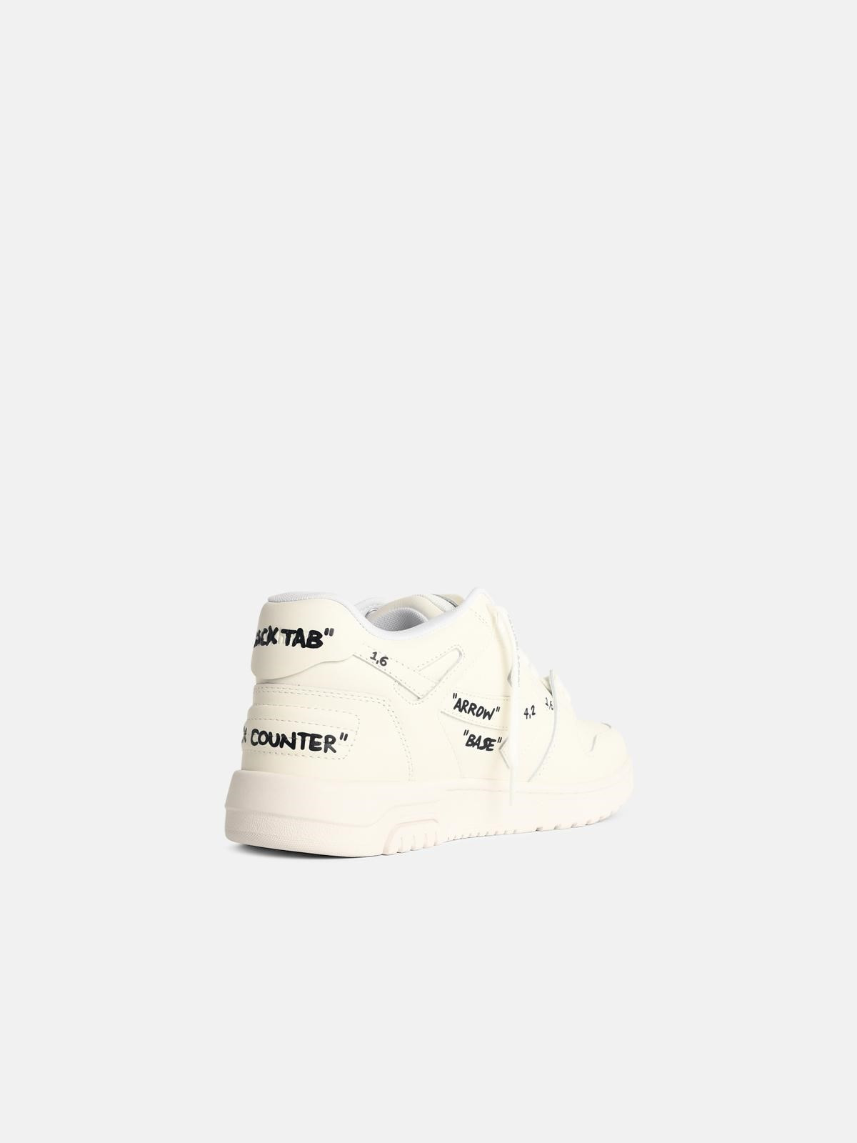 'OUT OF OFFICE' WHITE LEATHER SNEAKERS - 3