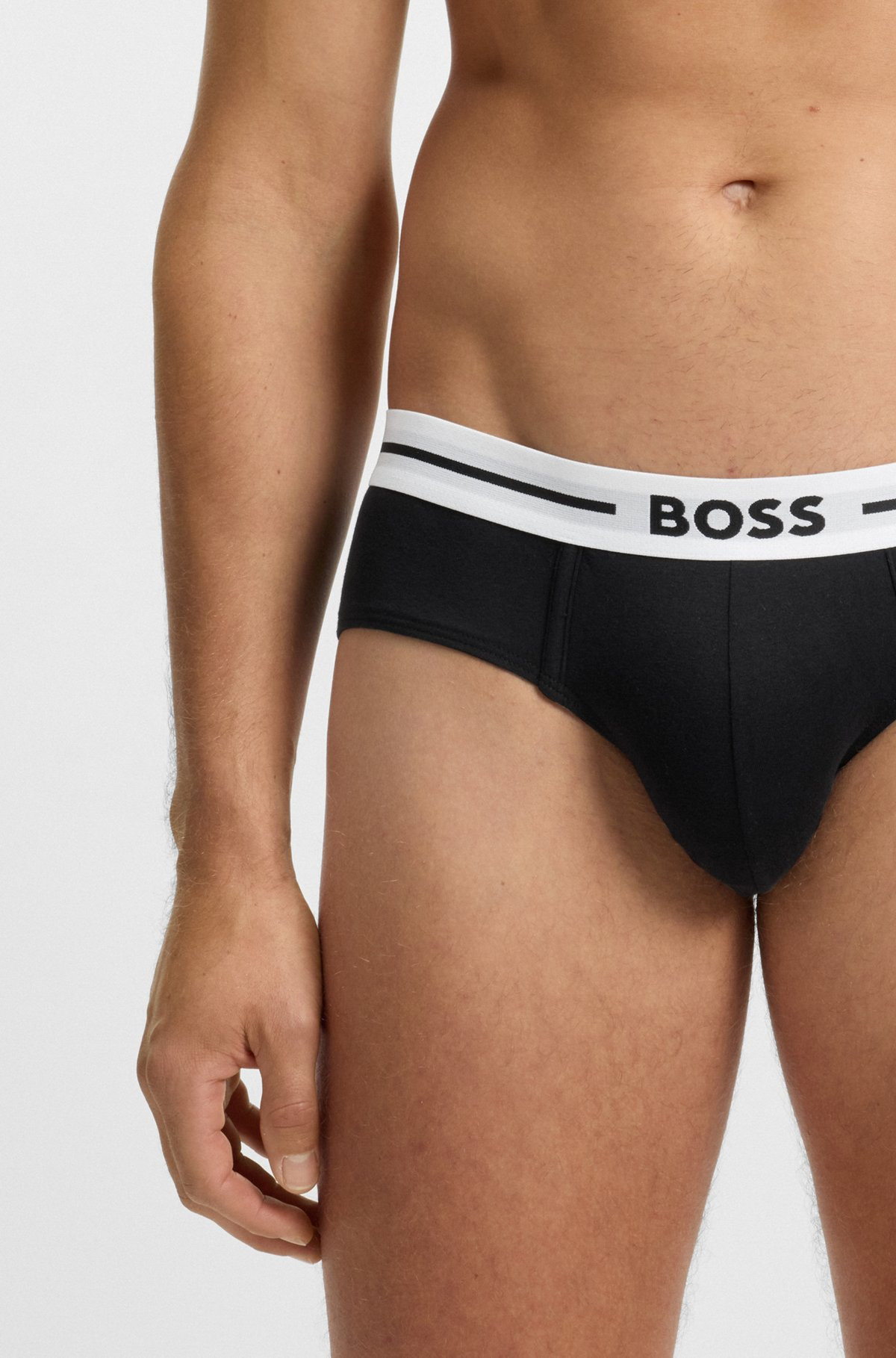 THREE-PACK OF STRETCH-COTTON TRUNKS WITH LOGO WAISTBANDS - 4