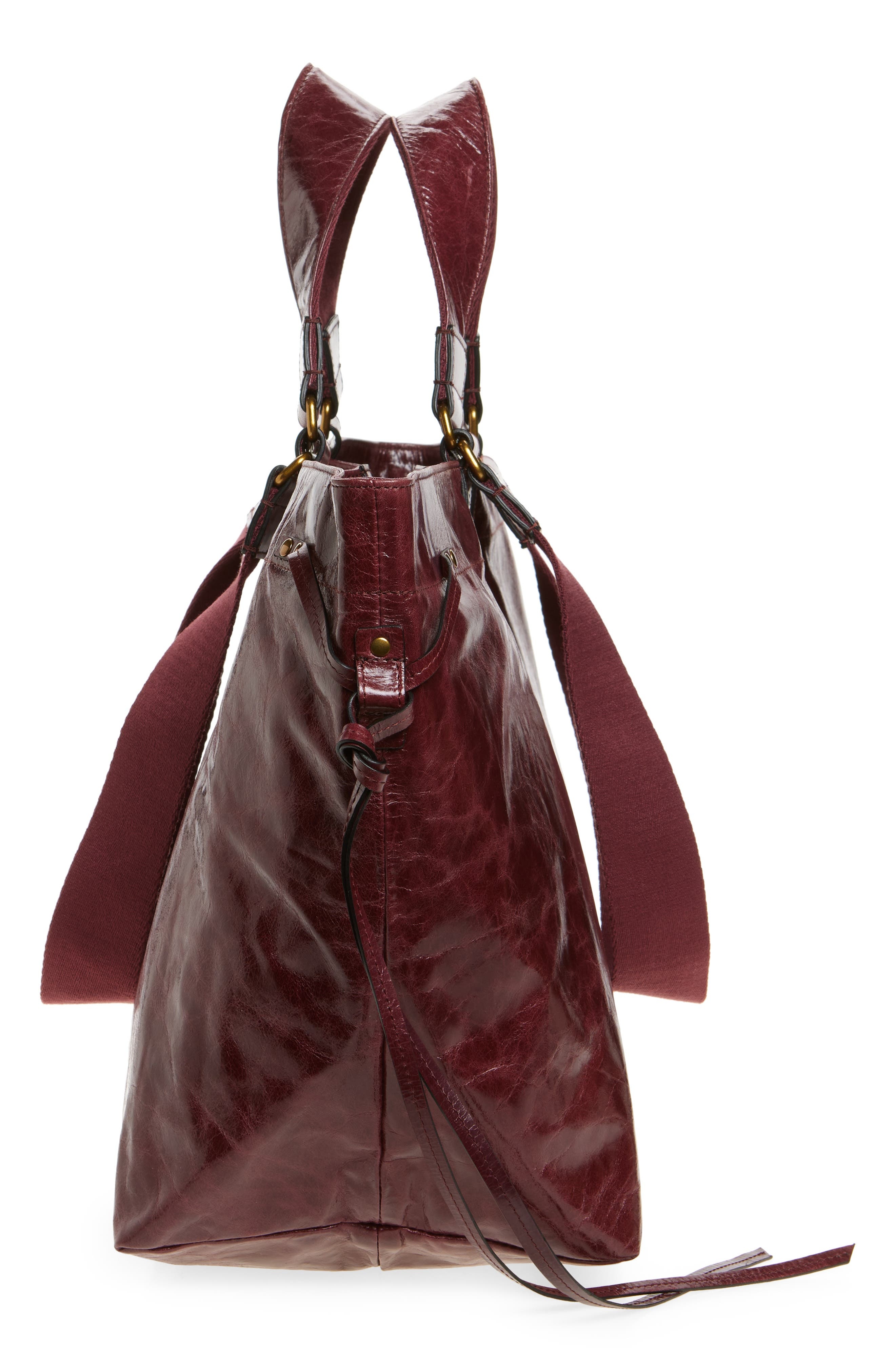 Isabel Marant Wardy Leather Shopper Tote in Grapefruit at Nordstrom - 6