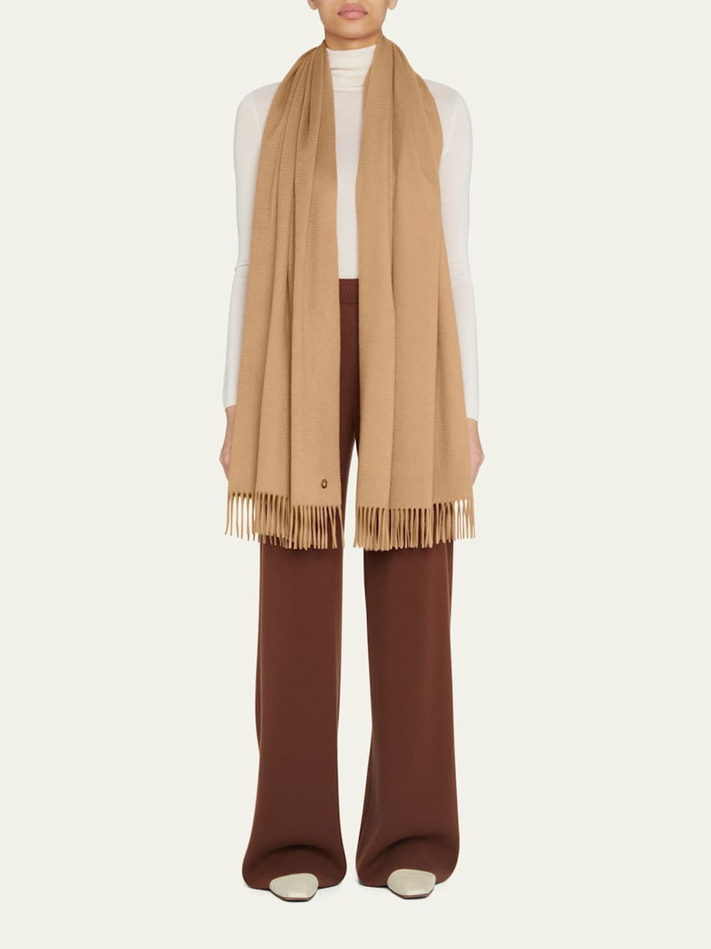 Loro Piana Cashmere Fringe-Trim Opera Stole outlook