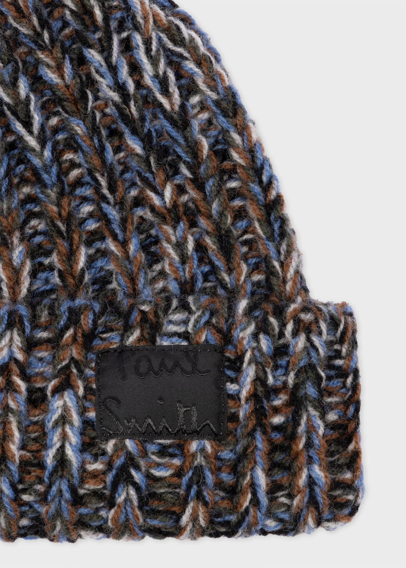 Paul Smith Grey Chunky Knitted Twist Beanie outlook