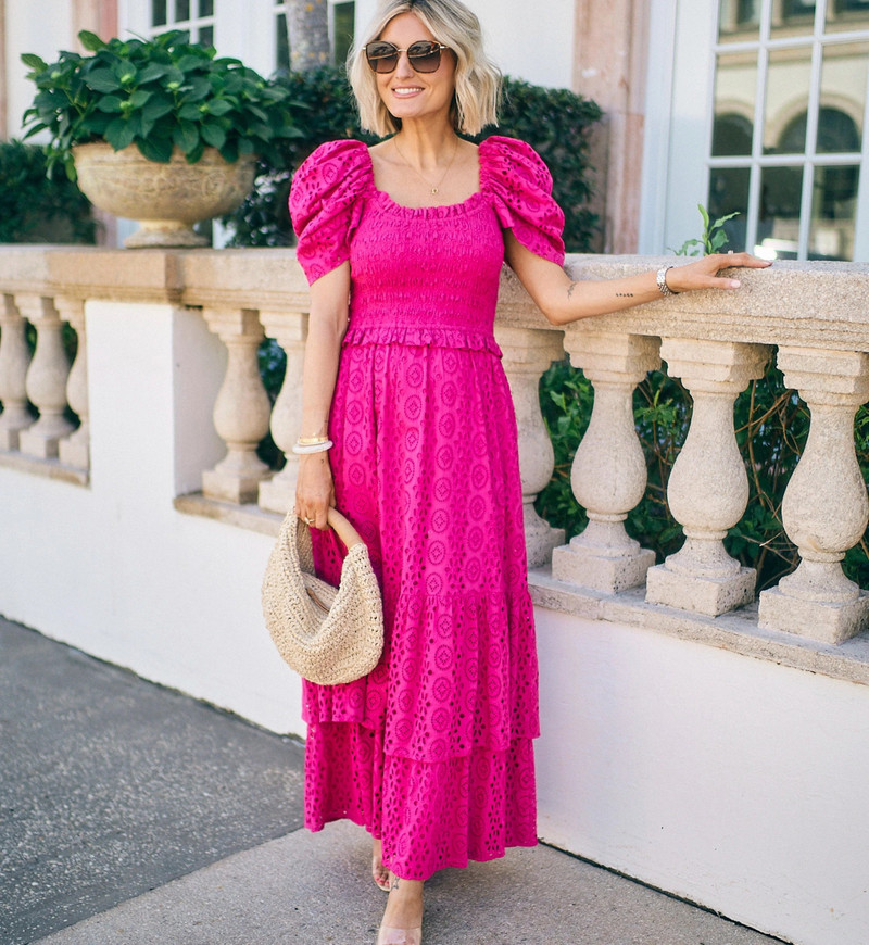 Cleobella FAY MAXI DRESS | FUSCHIA RED outlook