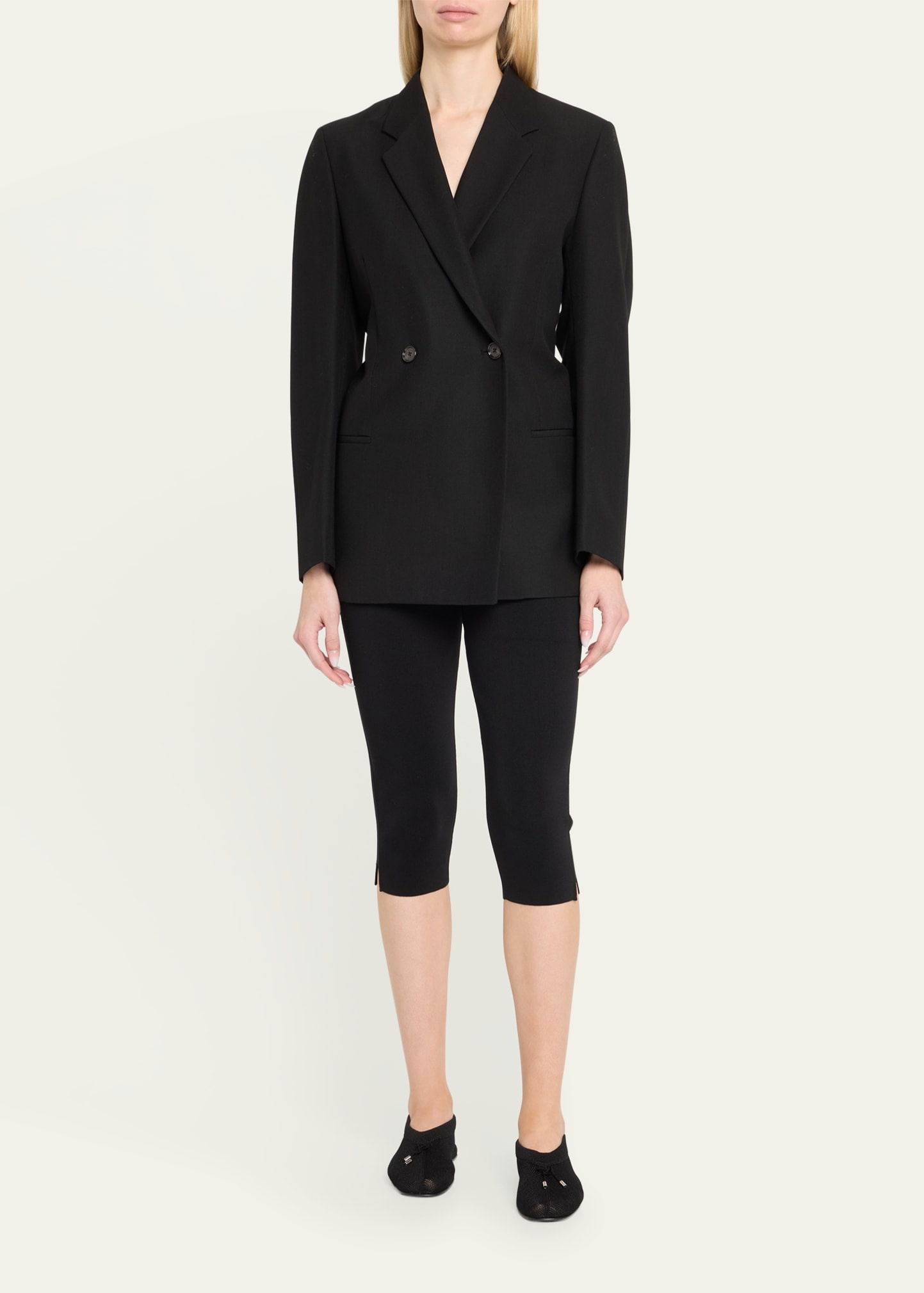 Compact Knit Capri Trousers - 2